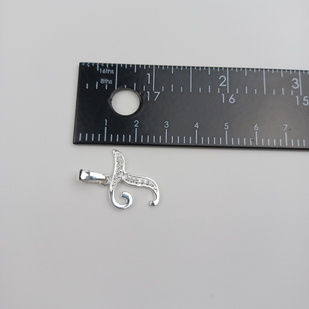 925 sterling silver alphabet letter T pendant necklace - Picture 9 of 17